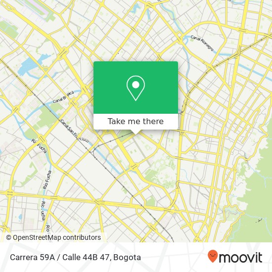 Mapa de Carrera 59A / Calle 44B 47