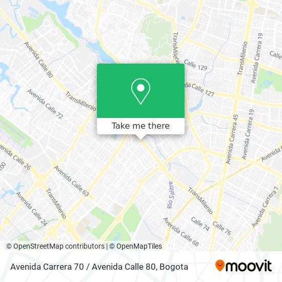Avenida Carrera 70 / Avenida Calle 80 map