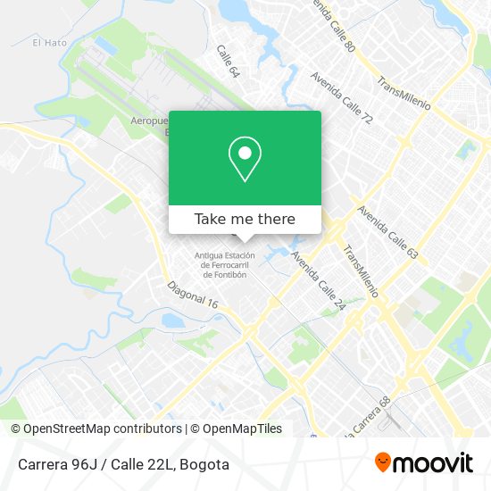 Mapa de Carrera 96J / Calle 22L
