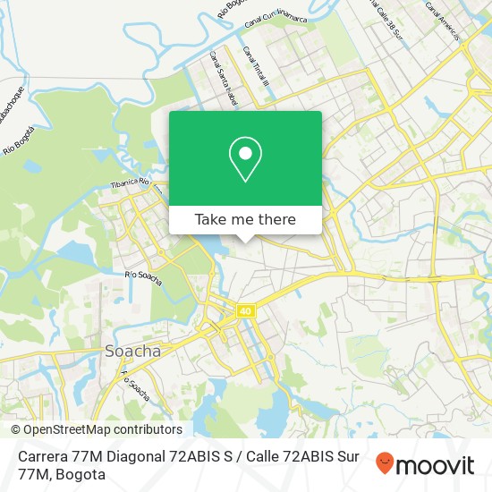 Carrera 77M Diagonal 72ABIS S / Calle 72ABIS Sur 77M map