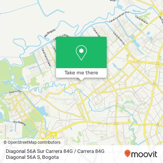 Mapa de Diagonal 56A Sur Carrera 84G / Carrera 84G Diagonal 56A S