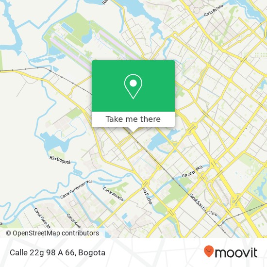 Calle 22g 98 A 66 map