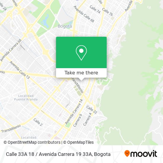 Calle 33A 18 / Avenida Carrera 19 33A map