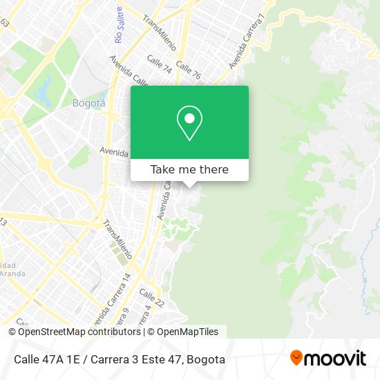 Mapa de Calle 47A 1E / Carrera 3 Este 47