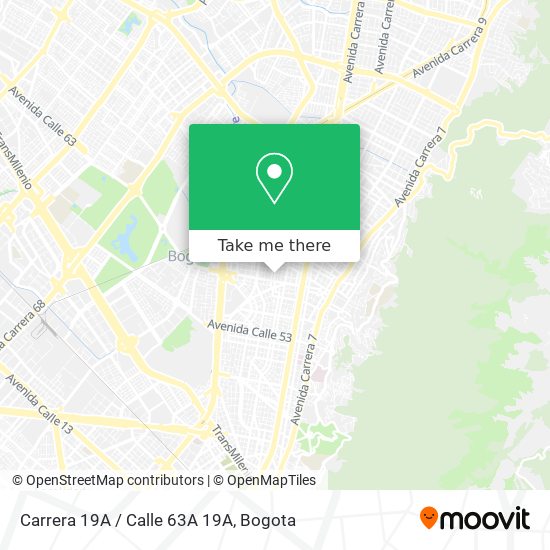 Mapa de Carrera 19A / Calle 63A 19A