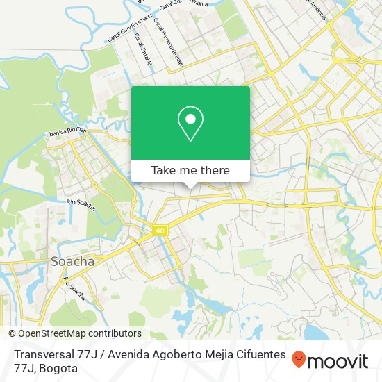 Transversal 77J / Avenida Agoberto Mejia Cifuentes 77J map