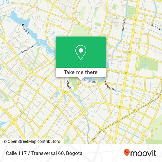 Calle 117 / Transversal 60 map