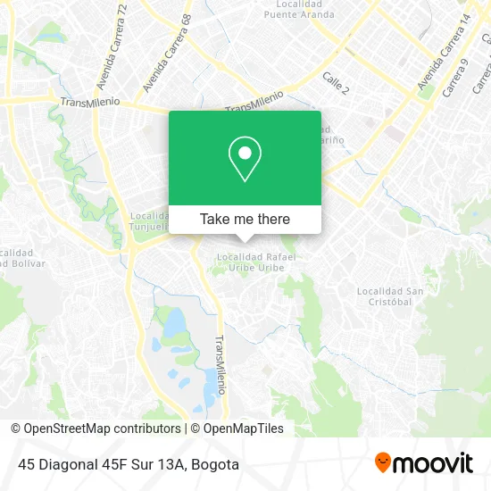 45 Diagonal 45F Sur 13A map