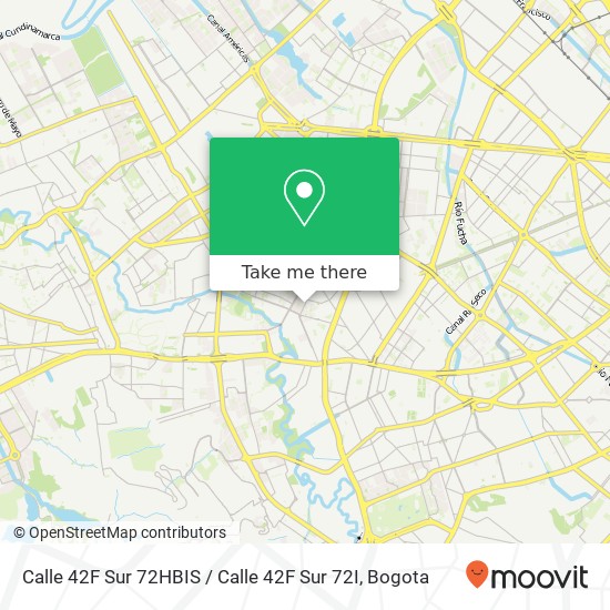 Calle 42F Sur 72HBIS / Calle 42F Sur 72I map