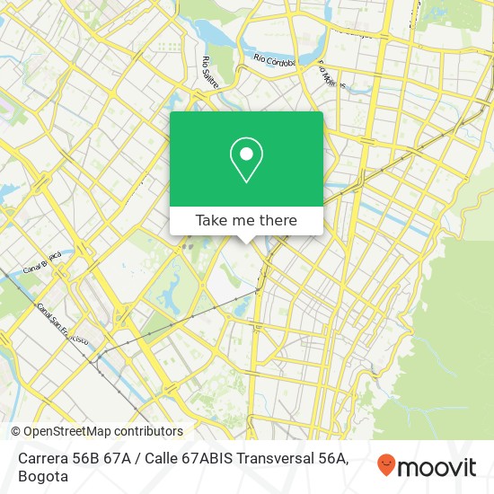 Carrera 56B 67A / Calle 67ABIS Transversal 56A map