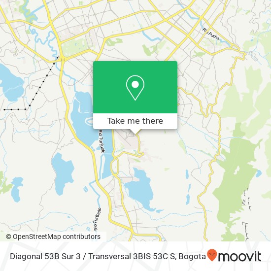 Mapa de Diagonal 53B Sur 3 / Transversal 3BIS 53C S