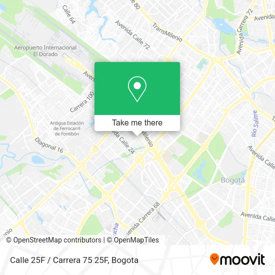 Calle 25F / Carrera 75 25F map