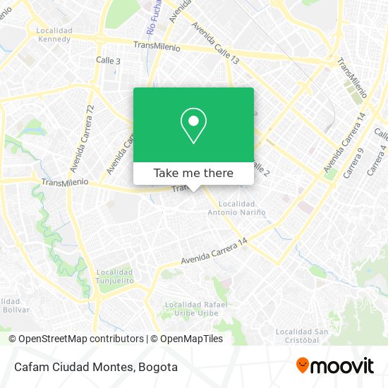 Cafam Ciudad Montes map