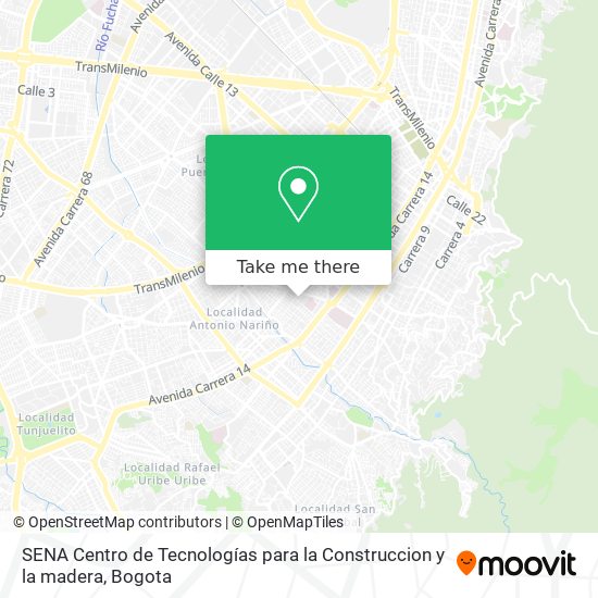 SENA Centro de Tecnologías para la Construccion y la madera map