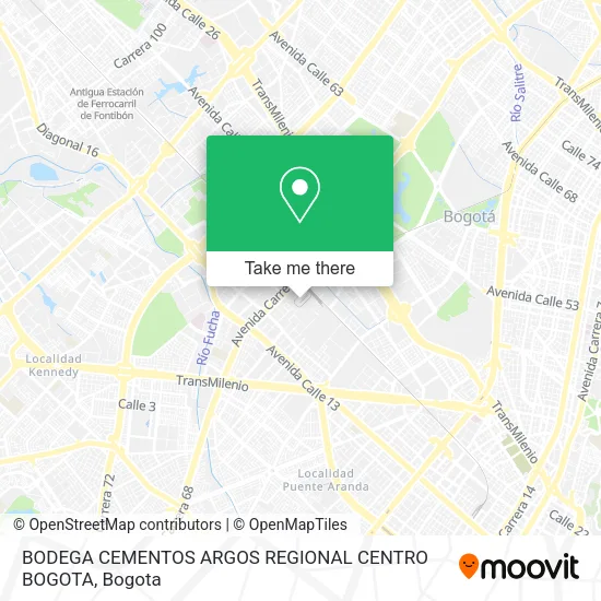BODEGA CEMENTOS ARGOS REGIONAL CENTRO BOGOTA map