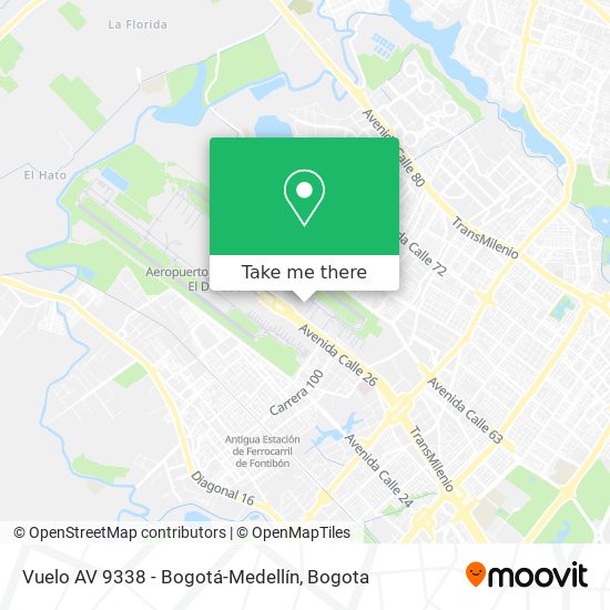 Vuelo AV 9338 - Bogotá-Medellín map