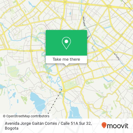 Mapa de Avenida Jorge Gaitán Cortés / Calle 51A Sur 32