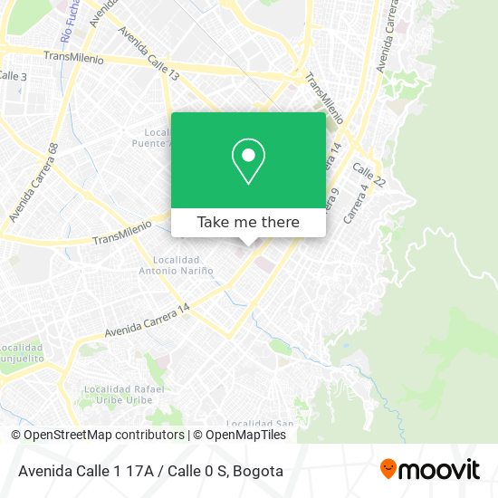 Mapa de Avenida Calle 1 17A / Calle 0 S