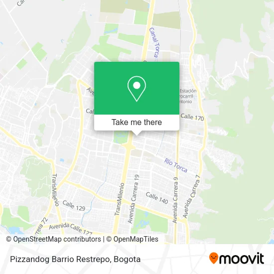 Mapa de Pizzandog Barrio Restrepo