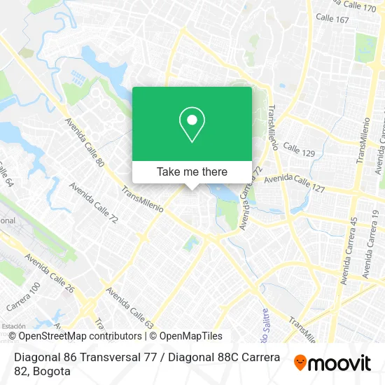 Mapa de Diagonal 86 Transversal 77 / Diagonal 88C Carrera 82