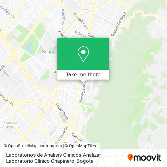 Laboratorios de Analisis Clinicos-Analizar Laboratorio Clínico Chapinero map