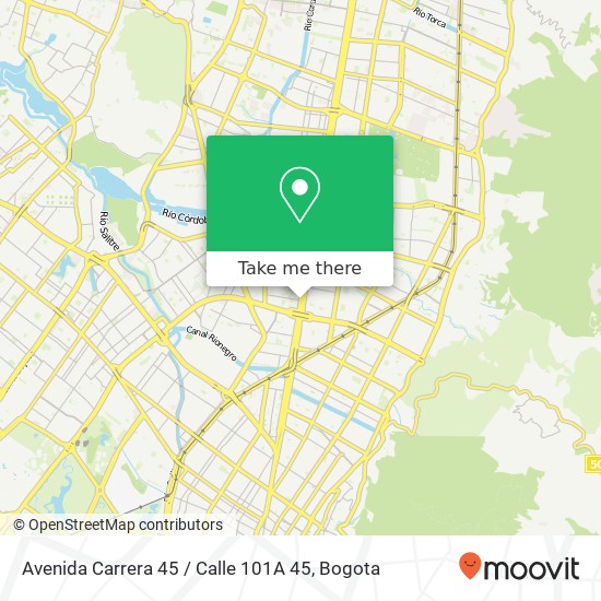 Avenida Carrera 45 / Calle 101A 45 map