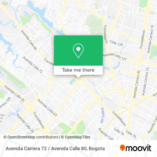 Mapa de Avenida Carrera 72 / Avenida Calle 80
