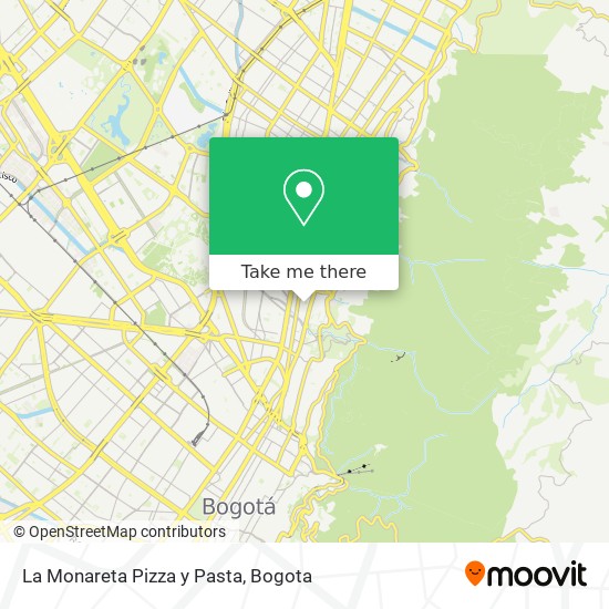 La Monareta Pizza y Pasta map