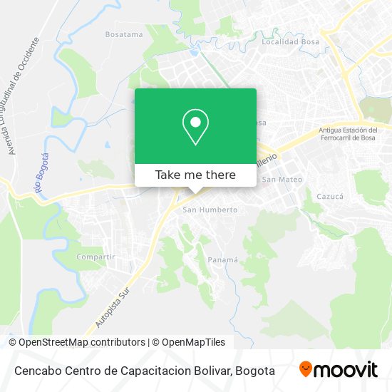 Cencabo Centro de Capacitacion Bolivar map