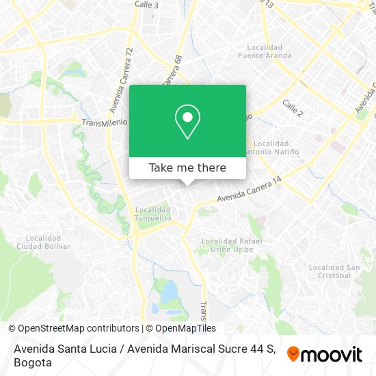 Avenida Santa Lucia / Avenida Mariscal Sucre 44 S map