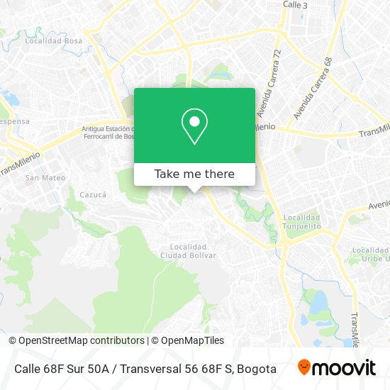 Mapa de Calle 68F Sur 50A / Transversal 56 68F S