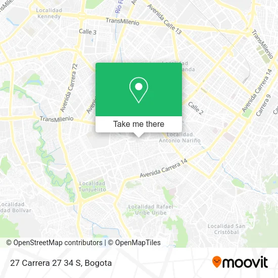 27 Carrera 27 34 S map