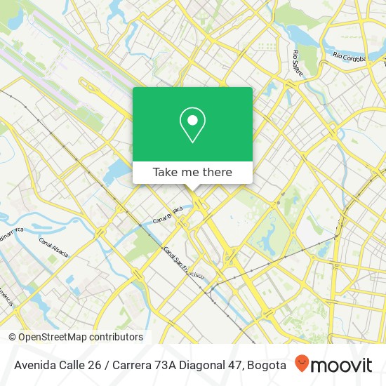 Avenida Calle 26 / Carrera 73A Diagonal 47 map