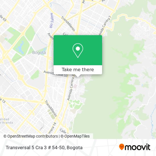 Transversal 5 Cra 3 # 54-50 map