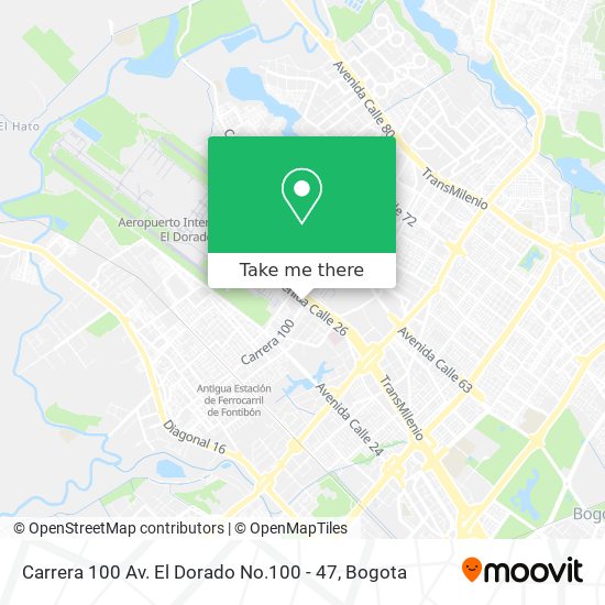 Carrera 100 Av. El Dorado No.100 - 47 map