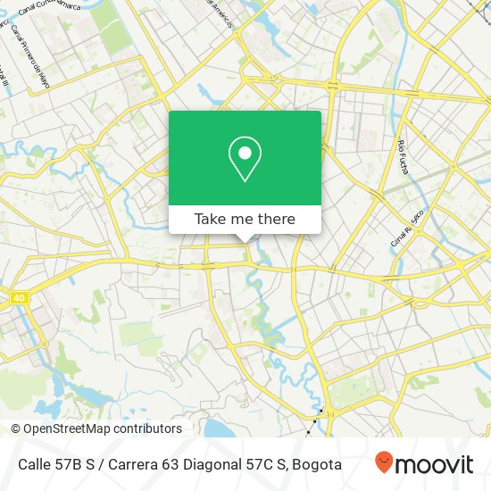 Calle 57B S / Carrera 63 Diagonal 57C S map