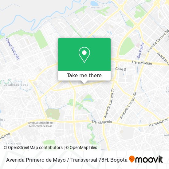 Avenida Primero de Mayo / Transversal 78H map