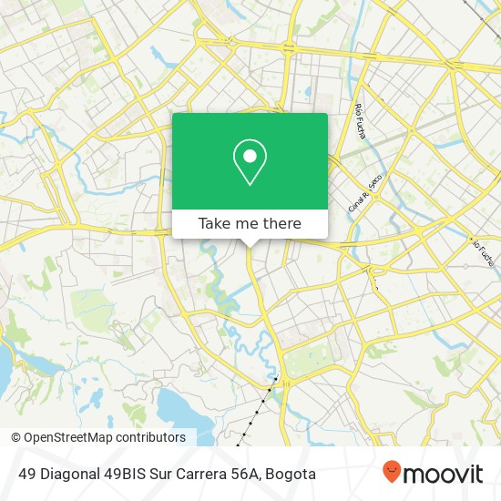 Mapa de 49 Diagonal 49BIS Sur Carrera 56A