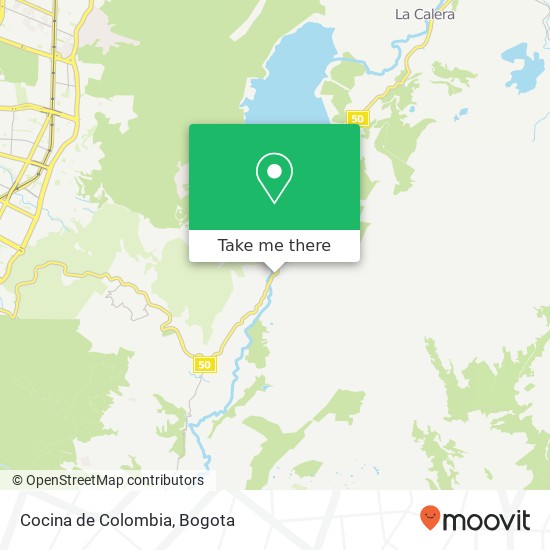 Cocina de Colombia map