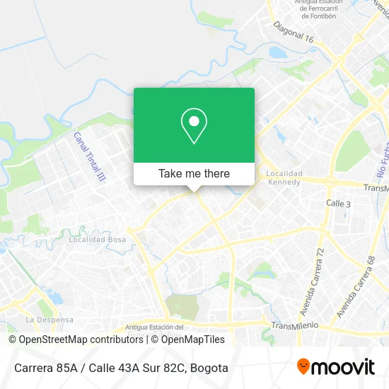 Carrera 85A / Calle 43A Sur 82C map