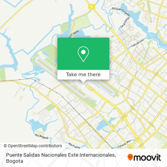 Puente Salidas Nacionales Este Internacionales map