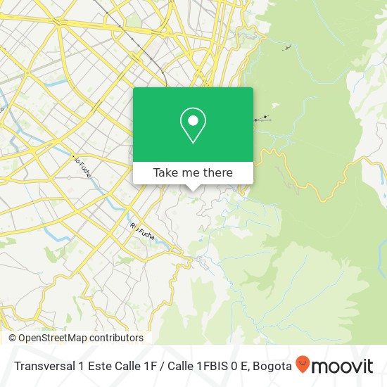 Transversal 1 Este Calle 1F / Calle 1FBIS 0 E map