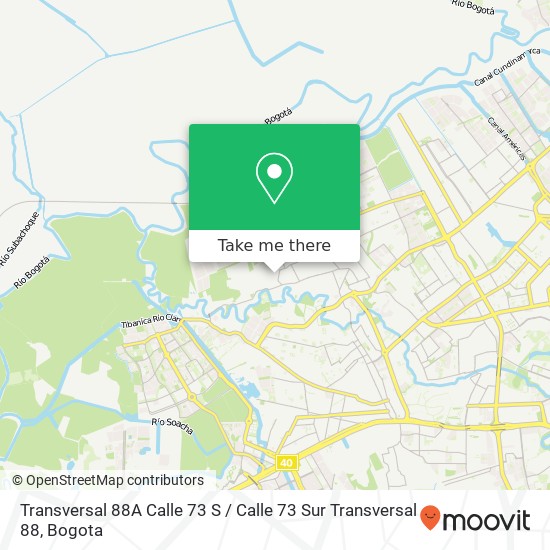 Transversal 88A Calle 73 S / Calle 73 Sur Transversal 88 map