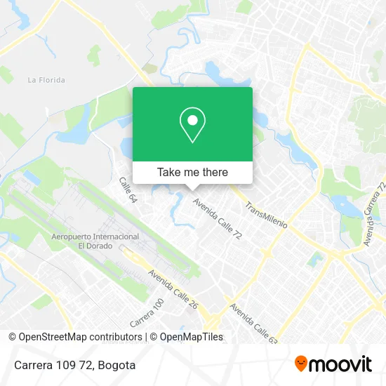 Carrera 109 72 map
