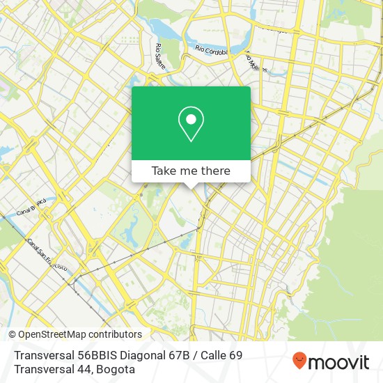 Transversal 56BBIS Diagonal 67B / Calle 69 Transversal 44 map
