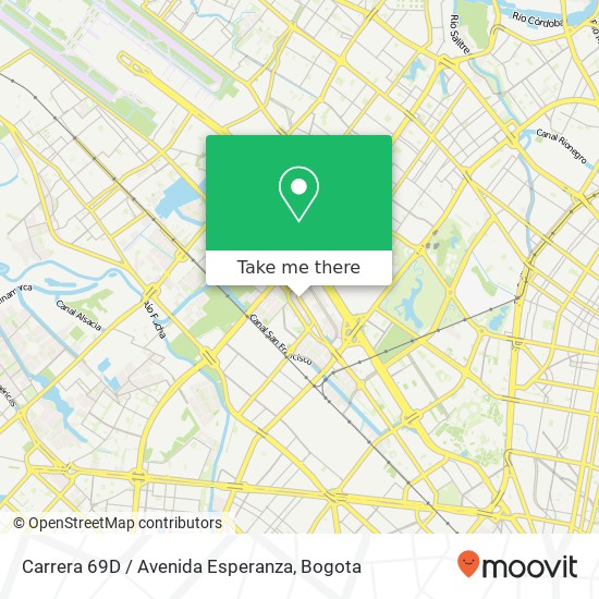 Mapa de Carrera 69D / Avenida Esperanza