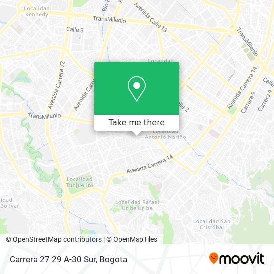 Mapa de Carrera 27 29 A-30 Sur