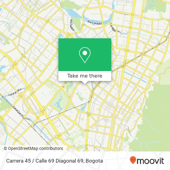 Mapa de Carrera 45 / Calle 69 Diagonal 69