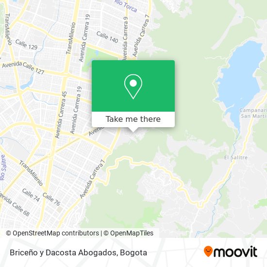 Mapa de Briceño y Dacosta Abogados