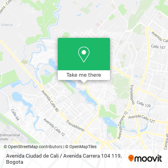 Avenida Ciudad de Cali / Avenida Carrera 104 119 map